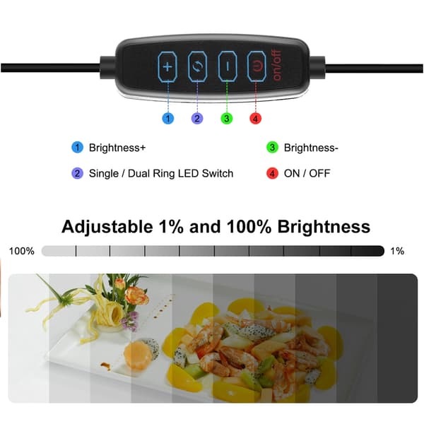 Fotostudio 30 cm med LED-ring för professionella produktbilder