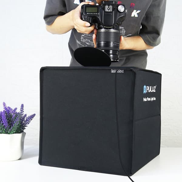 Fotostudio 30 cm med LED-ring för professionella produktbilder