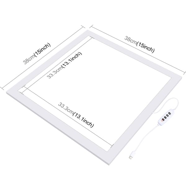 Puluz LED fotobakgrund 38 cm 1000 lm med steglös ljusjustering