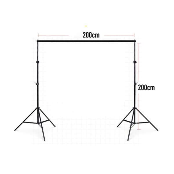 Bakgrundsstativ till fotostudio 200x200 cm med justerbar höjd
