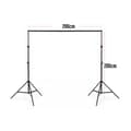 Miniatyrbillede 4 af 4: Fotostudiobaggrundsstativ 200x200 cm med justerbar højde