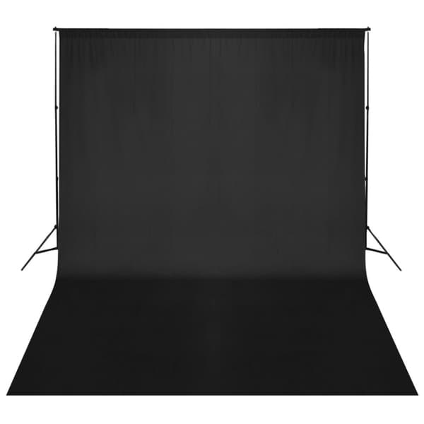 Stativ och fotobakgrund 500 x 300 cm svart