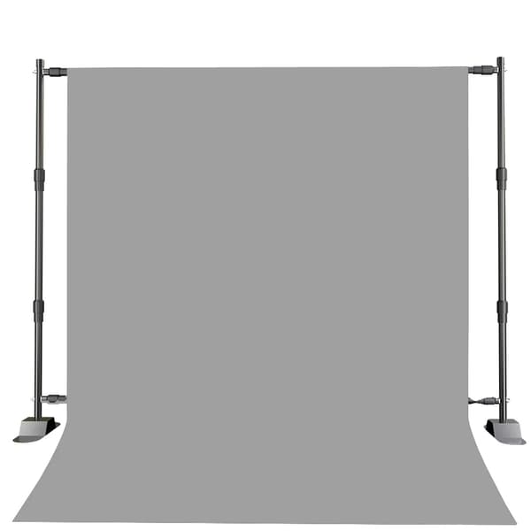 Fotografi Baggrunds Kit, Justerbar Højde, Ensfarvede Muligheder,2,4x3M, Med grå stof
