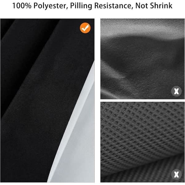 Bakgrundsduk - Vevelux - 2 x 3 M - 100% Polyester - Svart/Vit - Anti-veck Clips
