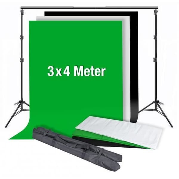 BRESSER BR-BGS1 Bakgrundssystem 3x4M SET 1