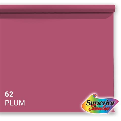 Superior Background Paper 62 Plum 1.35 x 11m