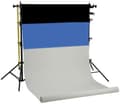 Miniatyrbild 1 av 2: Falcon Eyes Background System SPK-3 with 3 Rolls Black/White/Blue 1.35x11 m