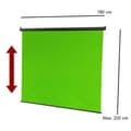 Miniatyrbild 2 av 2: StudioKing Wall Pull-Down Green Screen FB-180200WG 180x200 cm Chroma Green