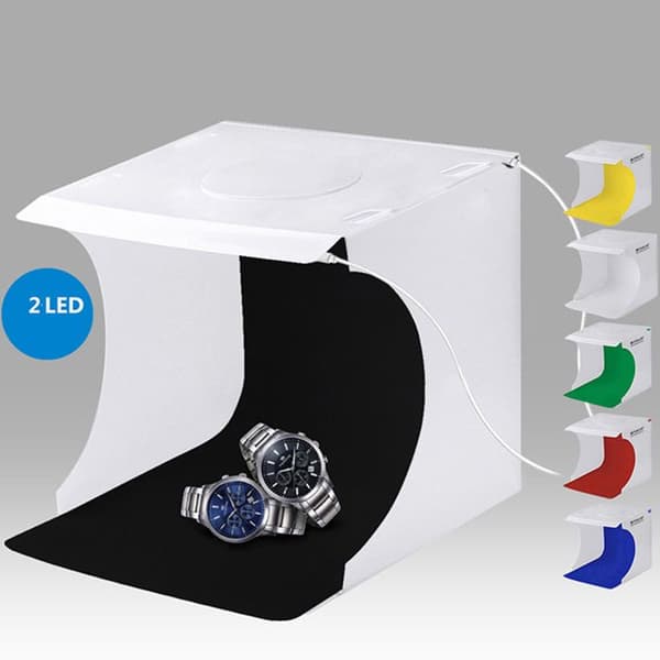 TD® portabel fotostudio led professionell liten portabel mini med lätt 20 cm vikbar låda tält kub videobox fotografering