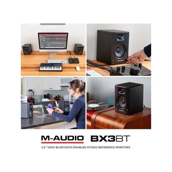 Aktiva 2-vägs högtalare - MAUDIO - BX3 BT - 120W - Bluetooth - 3,5 tums woofer