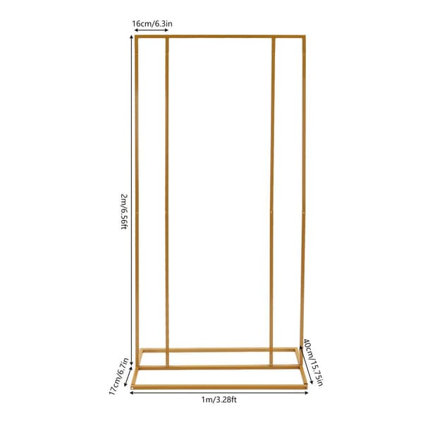 Bryllupsbue Stativ, 2m x 1m Størrelse, Moderne Stålbygning,XL, Guld