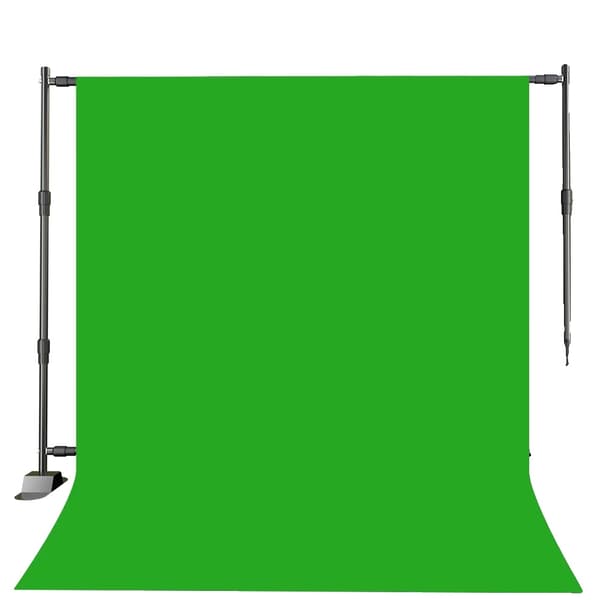 Fotografi Bakgrundsställning, Justerbar Höjd Ram, Flera Färgval,Med grön tyg, 2.7x3.4M