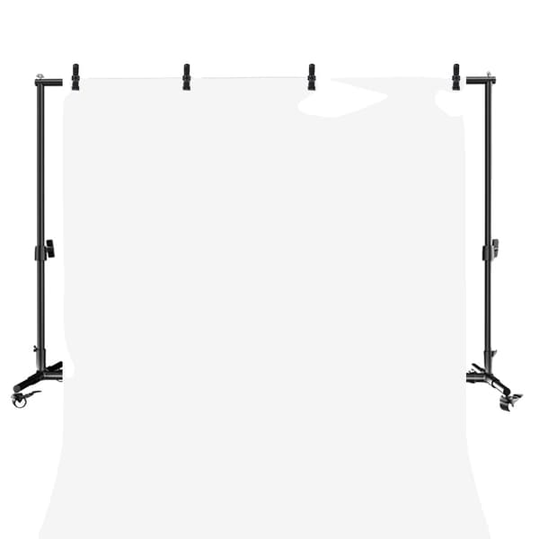 Fotografi Bakgrund, Justerbar Höjd, Inkluderar Klämmor och Bärväska,Vit Kit, 2x3M