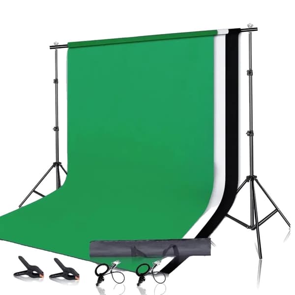 Muslin Bakgrundssystem, 2x3m och 2x2m alternativ, inkluderar klipp,2x2M-a, NE Sandbags Kit