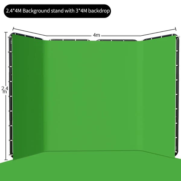 Chroma Key Bakgrund, Enfärgad Muslinmaterial, 240x400cm Storlek,Golv Grön kit