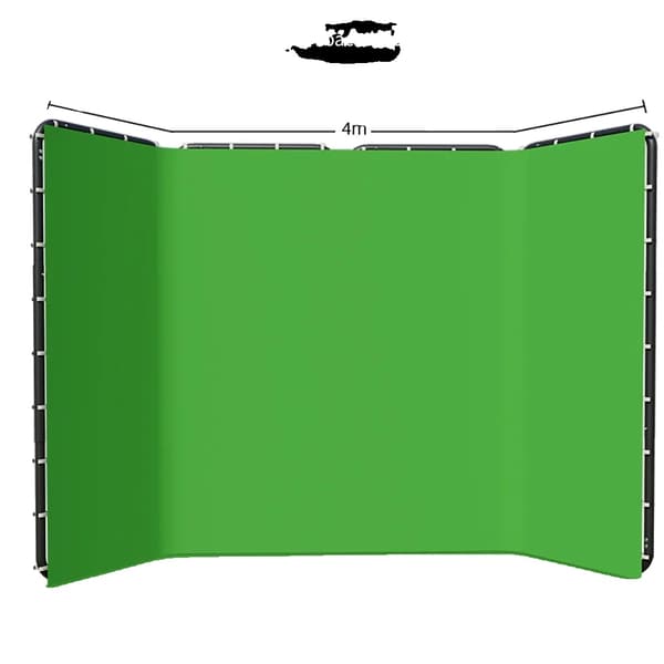 Chroma Key Bakgrund, Enfärgad Muslinmaterial, 240x400cm Storlek,Golv Grön kit