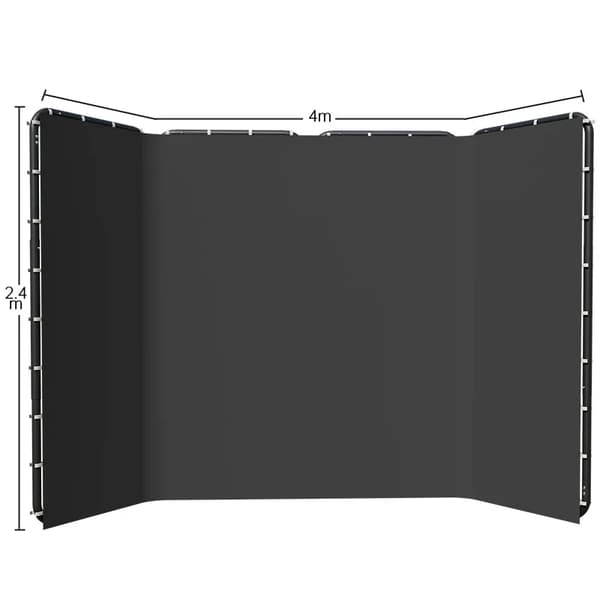 Chroma Key Bakgrund, 240x400cm Storlek, Hållbart Muslinmaterial,240x400cm Svart