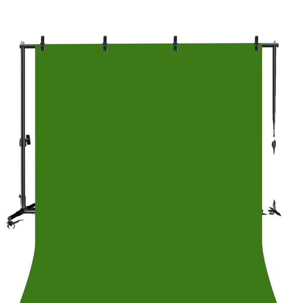 Fotografi Bakgrund, Justerbar Höjd, Inkluderar Klämmor och Bärväska,2x3M, Grön Kit
