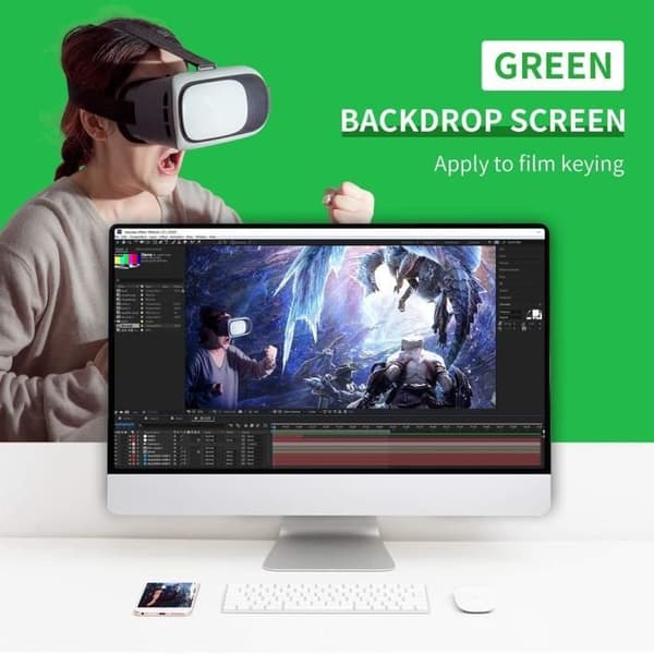 Neewer 10x20 ft Bakgrund för Fotografi, Video och TV Grön