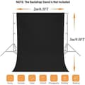 Miniatyrbild 2 av 4: Bakgrundstyg - GENERISK - 2x3m - 100% polyester - Svart - 8 Antikrullklipp