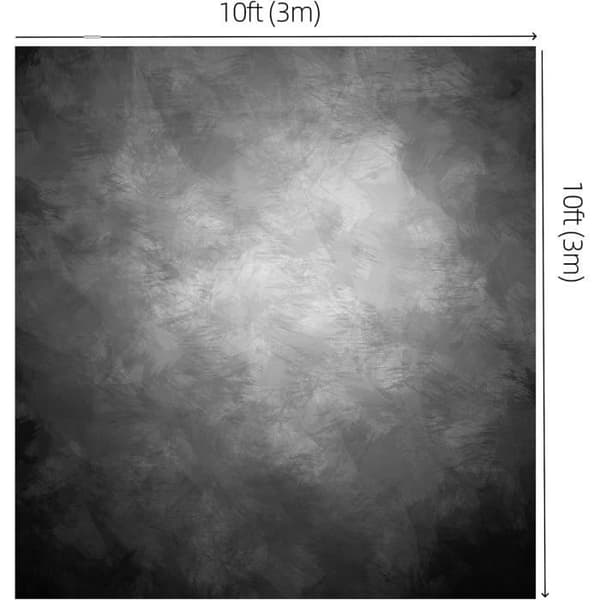 Bakgrundsduk - WaW - Grå gradient - 3x3m - Bomull polyester - Vattentålig tvättbar