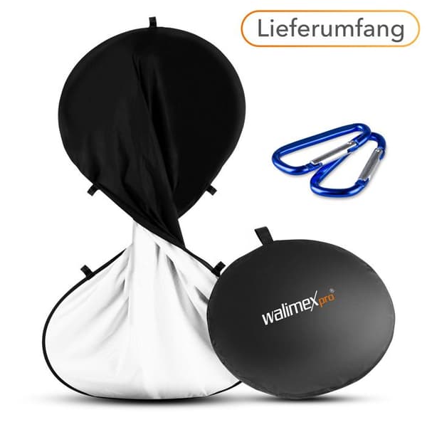 Bakgrundsduk - WALIMEX PRO - 23073 - 150x200 cm - Svart och Vit - Fällbar i PE