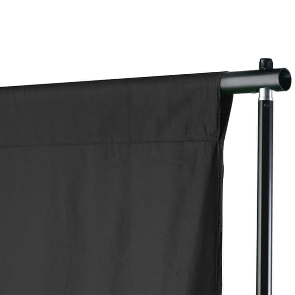 Stativ och fotobakgrund 600 x 300 cm svart