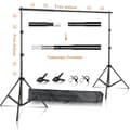 Miniatyrbillede 2 af 2: Backdrop Stand Support, Justerbar Tværstang, Sandposer Inkluderet,2,6Mx3M, Ny Fleksibel