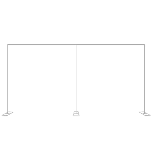 Backdrop Ställning, Justerbar Höjd 1-3m, Lastkapacitet 10kg,Silver, L