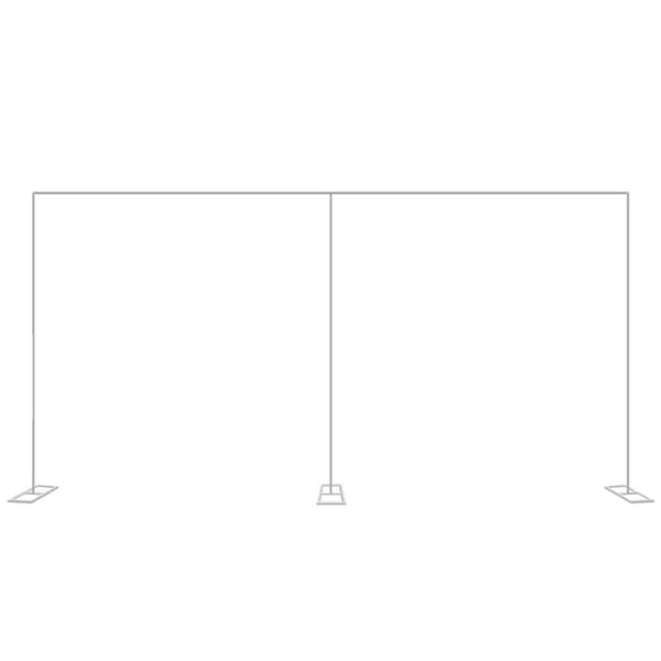 Backdrop Ställning, Justerbar Höjd 1-3m, Lastkapacitet 10kg,Silver, L