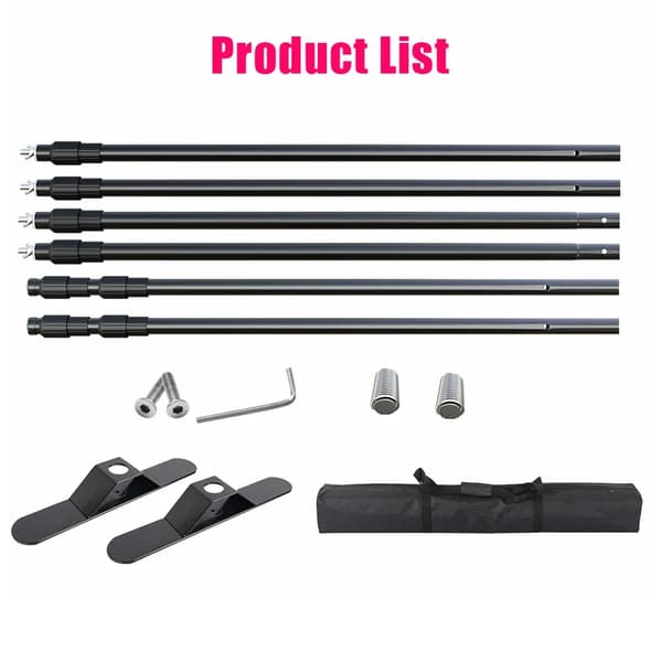 Dobbelt-Krydsbar Baggrundsstativ, 2,4M x 3M Størrelse, Inkluderer Baggrund,SH-BJJ-2430