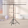Miniatyrbillede 2 af 2: T-formet tripod stativ, justerbar højde 90 cm-260 cm, letvægts aluminiumlegering,200x260cm