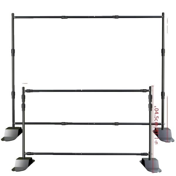 Fotografi Bakgrundsställ, Justerbar Tvärstång, Stabil Stöd,2,7x3,4m