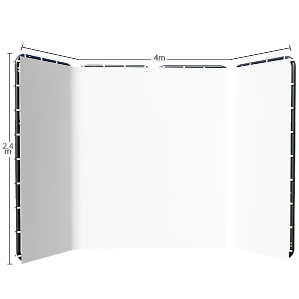 Fotografi Bakgrund, Handmålad Muslin, Enfärgad Stil,240x400cm Vit