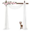 Miniatyrbillede 2 af 4: Bryllupsbue Draperier, Gennemsigtig Chiffon, 70 x 550 cm, Elegant Baggrund,70x550CM