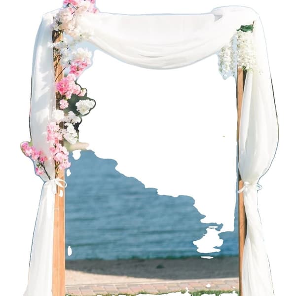 Bryllupsbue Draperier, Gennemsigtig Chiffon, 70 x 550 cm, Elegant Baggrund,70x550CM