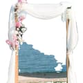 Miniatyrbillede 1 af 4: Bryllupsbue Draperier, Gennemsigtig Chiffon, 70 x 550 cm, Elegant Baggrund,70x550CM