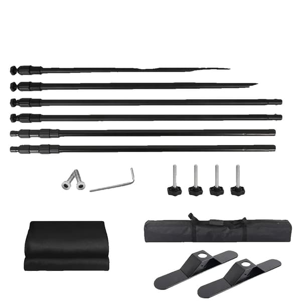 Dobbelt-Krydsbar Baggrundsstativ, 2,4M x 3M Størrelse, Inkluderer Baggrund,SH-BJJ-2430-11