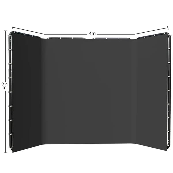 Fotografi Bakgrund, 240x400cm Muslin Material, Handmålad Design,240x400cm Svart