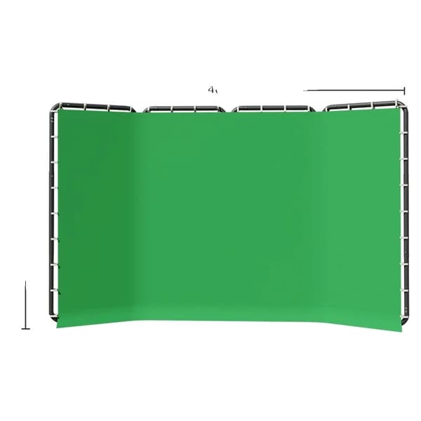 Fotografi Bakgrundsställning, Muslinmaterial, Handmålad Design,240x400cm Grön