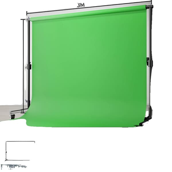 Fotografi Baggrundsstativ, 2x3M Størrelse, Flere Farvemuligheder,2x3M Grøn stof