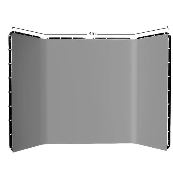 Bakgrundsställning, 2,4 m x 4 m Storlek, Muslinmaterial,2.4X4M Grå