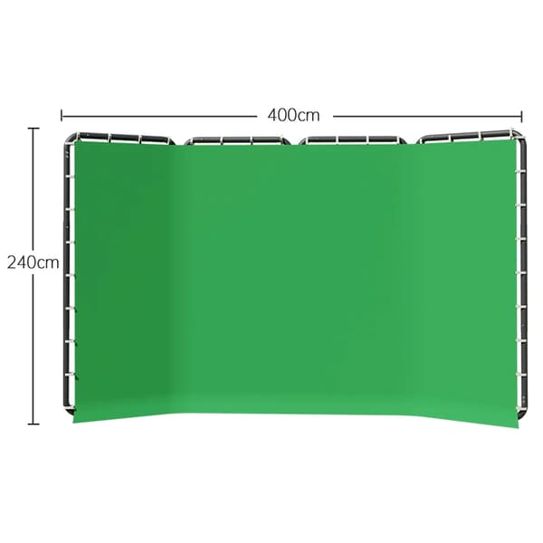 Taustateline, koko 2,4 m x 4 m, musliinikangas,2.4X4M Vihreä