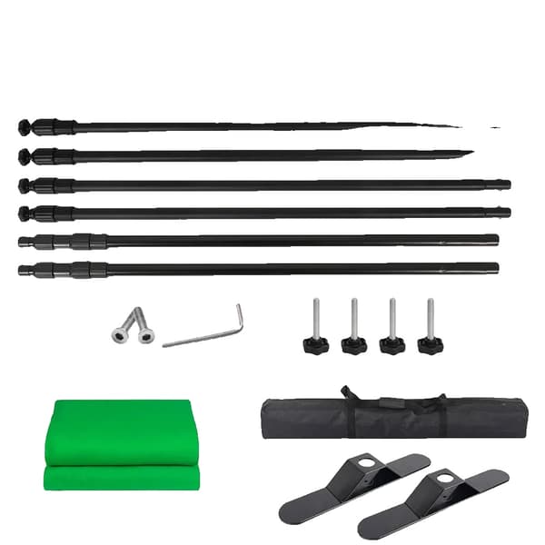 Dobbelt-Krydsbar Baggrundsstativ, 2,4M x 3M Størrelse, Inkluderer Baggrund,SH-BJJ-2430-13
