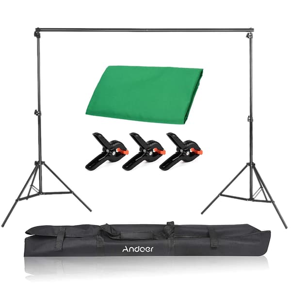 Fotografi Grön Skärm Bakgrund, Tvättbart Polyester Material, Inkluderar 3 Kraftiga Klämmor,svart