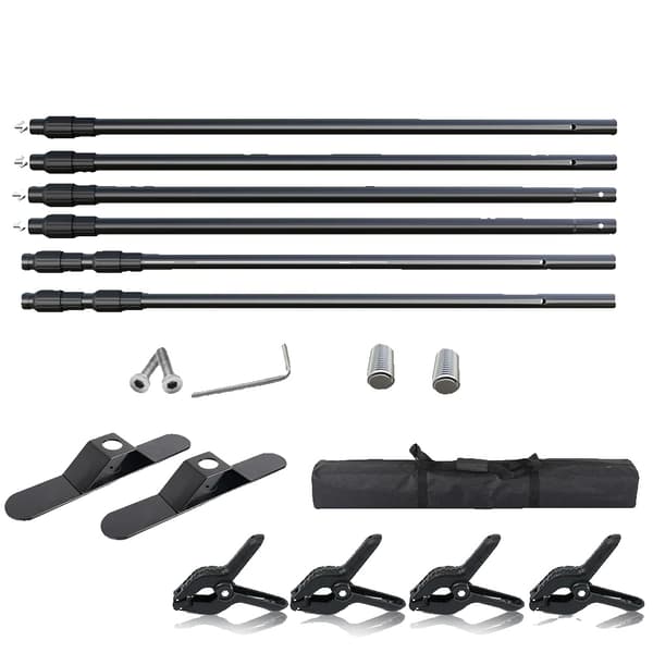 Dobbelt-Krydsbar Baggrundsstativ, 2,4M x 3M Størrelse, Inkluderer Baggrund,SH-BJJ-2430-1