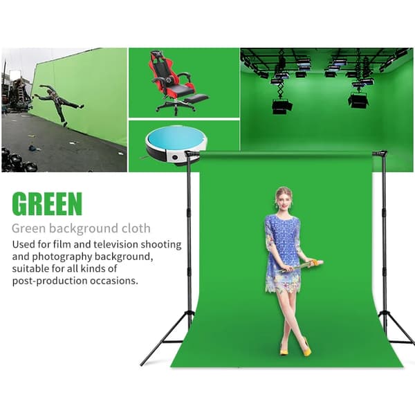 Fotograferingsbaggrundsstof, grøn baggrund, polyester materiale, kun baggrundsstof, 3000x4000