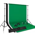Miniatyrbild 1 av 2: Fotobakgrundstativ, justerbar höjd, grönt skärmsupport, Kit 4, 2000X2000