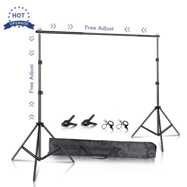 Fotostödsystem, Justerbar Bakgrund, Chromakey Grön Skärm, 26X3M Ställning, Uppgradering Utan Sandsäck