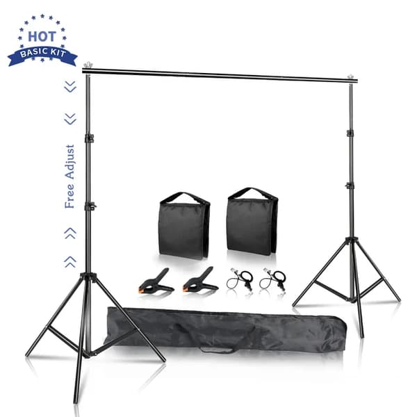 Baggrund Stand, Justerbar Støtte Ramme, 4 Klemmer, 2Mx3M, med sandpose 1